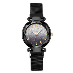 Vendita calda da <span class=keywords><strong>donna</strong></span> argento polvere puntatore faccia magnete orologio nuovo stile <span class=keywords><strong>milano</strong></span> con movimento al quarzo in magazzino - Product Image 6