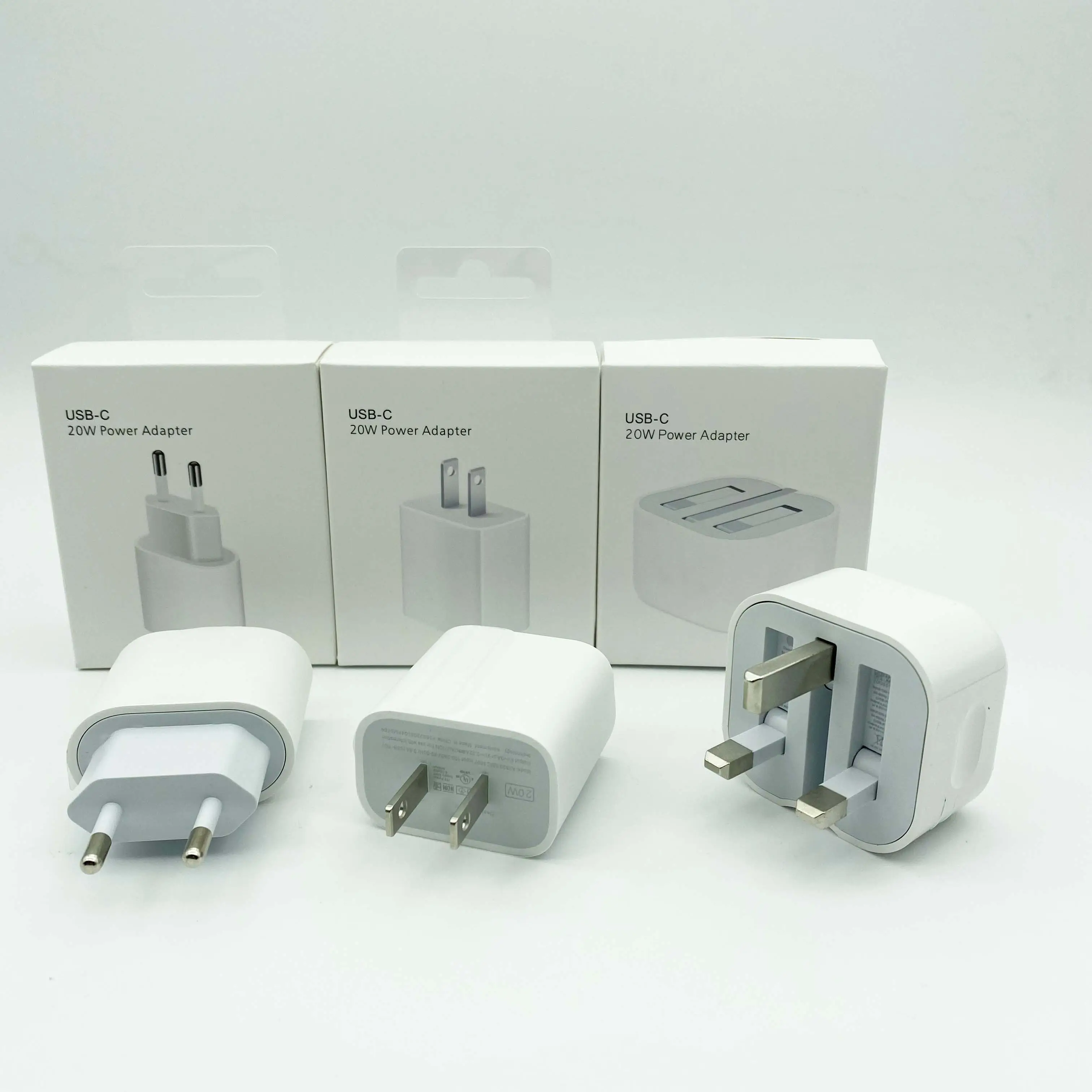 US/EU/UK USB-C Power Adapter For Apple 20W PD Charger For iPhone Charger US Plug 20W Type-c Wall Charger For iPhone14 pro max 13