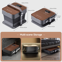 Bain de pieds Shiatsu Bain de pieds à rouleaux rotatifs électriques Massage Rechargeable Télécommande Spa pour pieds avec bulles Redlight