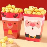 Meilleur Prix – Boîte Vide à Popcorn au Design de Noël Adorable – Boîte Jetable à Emporter pour Bonbons, Snacks, Emballage Cadeau – Vente en Gros