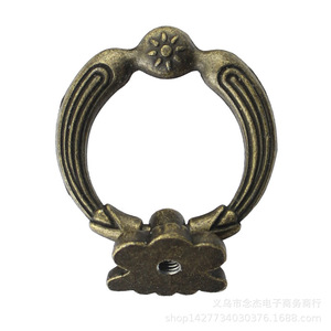 Antique Zinc Alloy Ring Drawer Handle B50 Traditional Design <b>For</b> Wooden Box Cabinet Door Home Decoration - Product Image 4