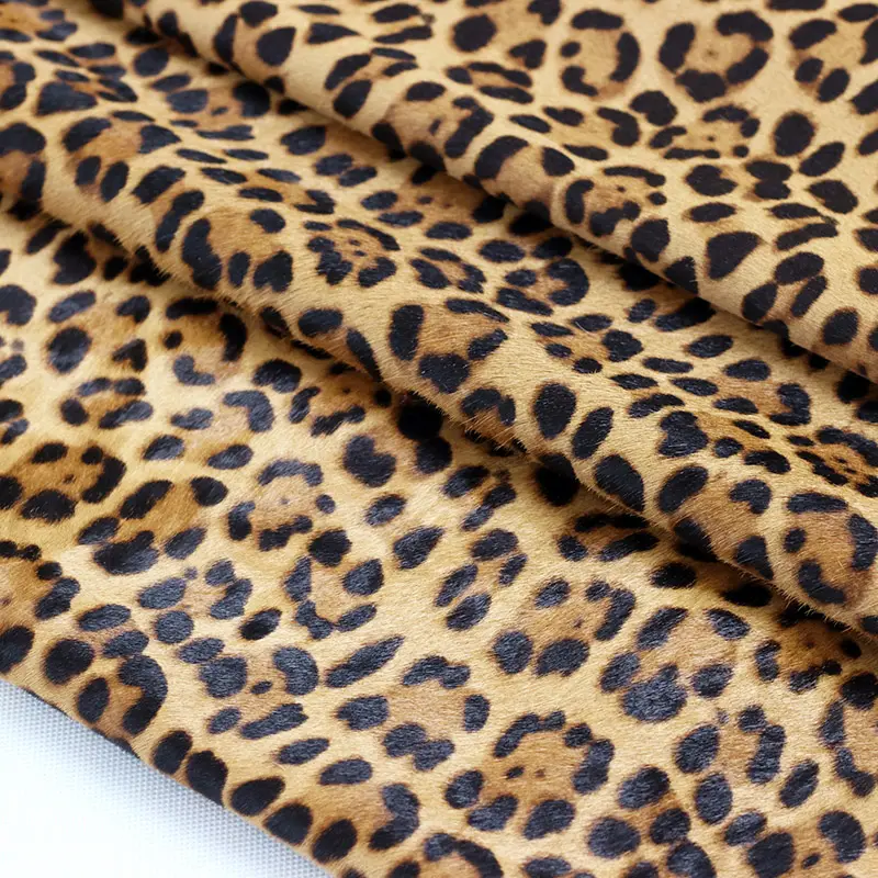 Manufacturer wholesale hair print cow skins soft genuine leathers leopard