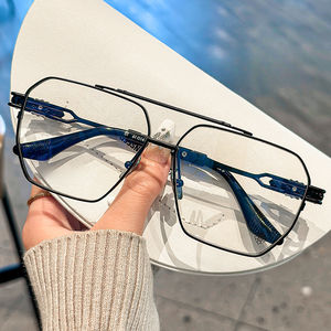 Montura de <span class=keywords><strong>gafas</strong></span> con doble puente, estilo moderno para <span class=keywords><strong>mujer</strong></span>, a la moda. - Product Image 1