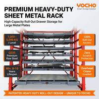 Yocho Schwerlast-Mehrstöckiges Stahlregal Industrielles Lager-Palettenstapelsystem Hochbelastbares Metall-Lagerregal
