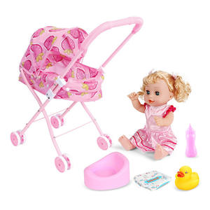 Faire semblant de jouer <span class=keywords><strong>jouet</strong></span> Offre Spéciale enfants bébé doux poupée poussette jeu de rôle ensemble bébé poupée poussette pour filles garçons cadeaux - Product Image 3