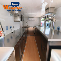 Webetter Remorque de Restauration Mobile Pliante Personnalisée à Double Étage pour Cocktails, Snacks, Tacos et Pizzas avec Sièges au Deuxième Étage