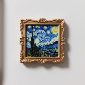 מותאם אישית רטרו סגנונות 3d העולם ציורים מפורסמים שרף מקרר מגנט - Product Image 1