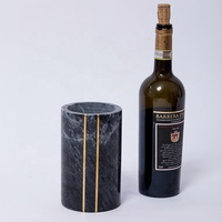 Vente en gros de baril de glace moderne en pierre naturelle pour bar de fête, seau à glace en marbre Ktv