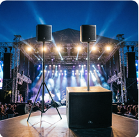 Sistema de Altavoces Activos con 2 Altavoces Satélite de 6.5 Pulgadas y Subwoofer de 12 Pulgadas, Amplificador DSP, Audio para Bares, Bodas, Conciertos al Aire Libre