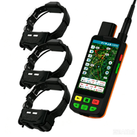 Traceur GPS pour chiens de chasse ESEEK avec suivi longue portée VHF et localisation en temps réel des chiens de chasse - 1 appareil portable et 3 colliers