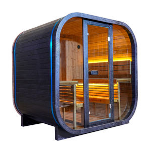 Long Lasting Black Square Steam <b>Sauna</b> 4 Person High End Fashion for Detox Benefits Budget Solid Wood <b>Sauna</b> Fashion for <b>Home</b> Use - Product Image 6