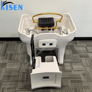 Kisen Fabriqué en Chine, Bac de lavage de tête portable de qualité supérieure pour salon, avec chauffe-eau et réservoirs 50L+25L, sans installation de plomberie - Product Image 1