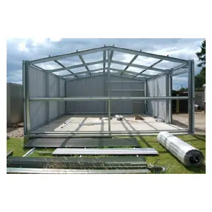 Easy assemble portable garage shelter metal garden shed prefab metal car garage buildings kit steel pole barn