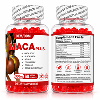 OEM ODM Gummies de Maca 300mg, Comprimés Végétaliens de Racine de Maca Noire, Produits de Beauté à Marque Blanche, Soutien Immunitaire pour Femmes, 60 Comprimés