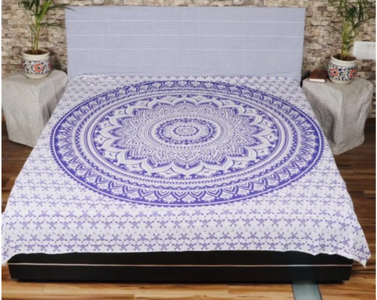 Lençol de cama estampado floral, lençol de cama respirável e sem rugas com 2 travesseiros, capas clássicas de alta qualidade e acabamento artesanal