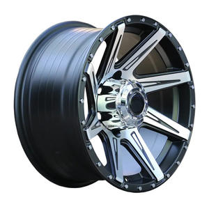 Jantes en alliage de voiture de couleur noire <span class=keywords><strong>15</strong></span> 16 17 18 <span class=keywords><strong>pouces</strong></span> Cool cinq rayons 4x4 vente en gros roues en fonte pour SUV - Product Image 3