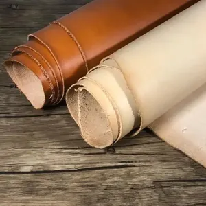 Colors Custom Genuine Leather Supplier Light Brown Crazy Horse Leather Cow Hide Cattle Real Leather Full Grain Cowhide Supplier