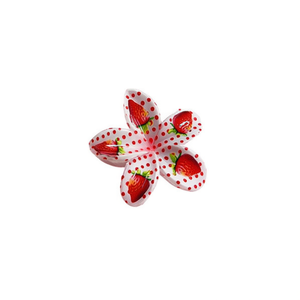 Fermacapelli a Forma di Frangipani con Stampa Fragola 8Cm Accessorio per Capelli da Donna - Product Image 1