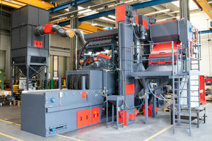 <span class=keywords><strong>Machine</strong></span> de sablage à billes d'acier certifiée CE |   Abrasif à rouleaux pour le nettoyage de la rouille sur les poutes en H et les tôles d'acier - Product Image 3