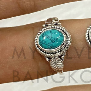 Bague artisanale en argent sterling 925 avec pierres précieuses naturelles de coupe ovale, cadeau tendance pour femmes pour un anniversaire ou un mariage - Product Image 3