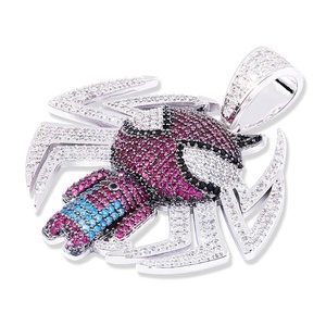 Collar de Cadena de <span class=keywords><strong>Tenis</strong></span> con Colgante de <span class=keywords><strong>Araña</strong></span> de Dibujos Animados y Diamantes de Imitación, Joyería Hip Hop de Moda, Accesorios de Personalidad para <span class=keywords><strong>Hombre</strong></span>, Regalos - Product Image 5