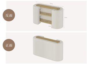 Mới gấp di động vòm tiếp nhận trắng tròn ARC tiếp nhận bàn tiếp tân quầy làm bằng giấy cho văn phòng và triển lãm - Product Image 6