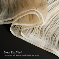 Extensions de cheveux humains vierges de luxe à clipser sans couture, clips de cheveux invisibles Remy 12A provenant d'un fournisseur de haute qualité