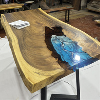 Technologie de la résine pour la fabrication de tables à thé en bois, table à manger en résine époxy