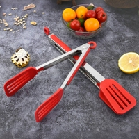 Pinces de cuisine en acier inoxydable avec poignée antidérapante en silicone, idéales pour la cuisson, le barbecue et la préparation culinaire, avec fonction de verrouillage