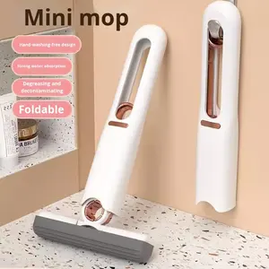 Mini Mopa Portátil Autoexprimible con Mango Plegable, Alta Deshidratación, Absorción Rápida, Mopa Húmeda para Pisos, Cocina, Vajilla, Escritorio - Product Image 3