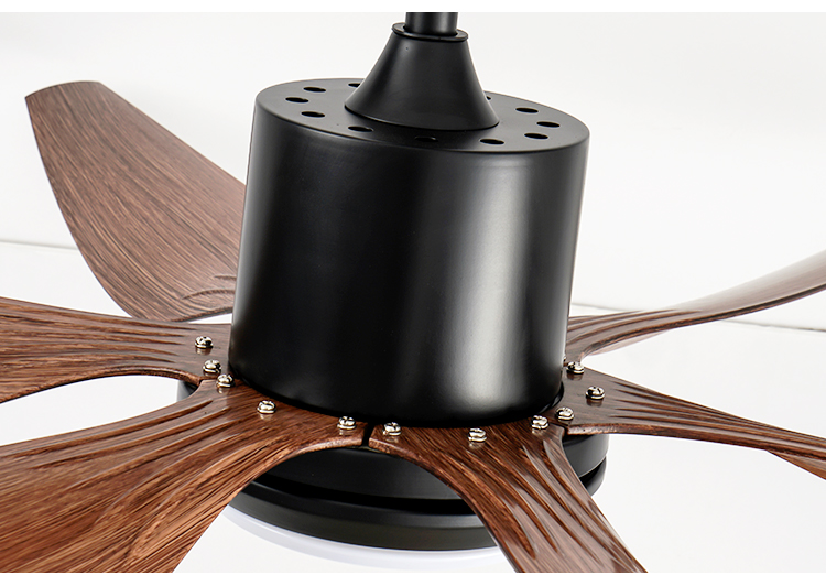 Breezelux 66 inch Metal blades decorative industrial smart remote control ceiling fan with LED light