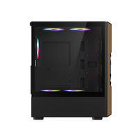 Boîtier PC ATX en verre trempé AntarcChill Factory OEM ODM, châssis tour moyenne M-ATX/ITX USB3.0, boîtier d'ordinateur en bois