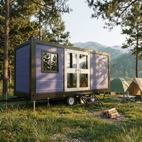 Maison conteneur préfabriquée démontable, maison mobile certifiée CE, bâtiment modulaire de haute qualité pour le camping en plein air, l'utilisation en bureau ou comme structure de bâtiment.