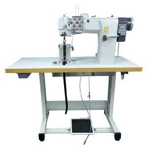 New Post Bed Double Needle Computerized Lock Stitch Industrial <b>Sewing</b> <b>Machine</b> Iron Engine Large Hook 3D Curved <b>Leather</b> Car Seat - Product Image 2