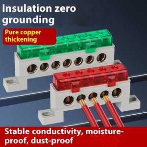 Boîte de distribution en plastique multicolore A10 avec protection anti-poussière Ligne zéro et <span class=keywords><strong>barre</strong></span> terminale en cuivre de rangée au sol - Product Image 5