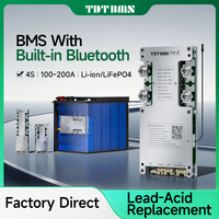 Batería de Repuesto Inteligente TDT BMS para Ácido de Plomo, Iones de Litio Lifepo4 4S 12V 100A 200A, Control de Temperatura y Equilibrio, Compatible con Serie de 4 Unidades