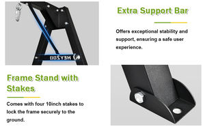 Zoshine 8ft zware metalen dubbele schommel, geschikt voor langdurig buitengebruik in de tuin. - Product Image 4