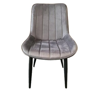 Hiện đại trong nhà khách sạn ý PU da vải nhung đen kim loại chân nhà cổ điển Nhà hàng nhà bếp ghế ăn - Product Image 1