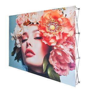 Support d'affichage pop-up réutilisable à montage rapide, impression de logo personnalisé, cadre mural, publicité, matériau polyester, résistant aux intempéries - Product Image 1