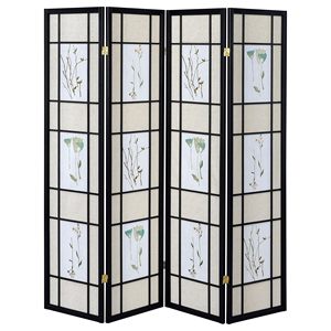Diviseur de pièce d'écran Shoji japonais traditionnel peint à la main en bois système de <span class=keywords><strong>cloison</strong></span> décorative revêtement en <span class=keywords><strong>tissu</strong></span> rétractable - Product Image 1