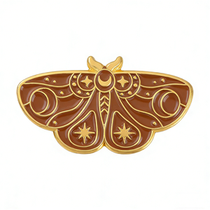 Broches Metálicos Creativos 2026, Insignias de Solapa con Fases Lunares y Libélulas Coloridas, Insectos Nocturnos, Impresión Tipográfica Plateada, Personalizadas - Product Image 5