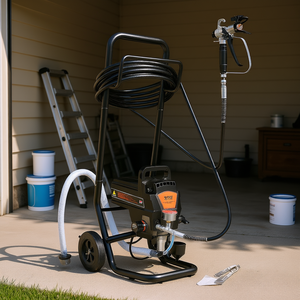 Pistola de pintura eléctrica sin aire Vevor de 950W y 5L con soporte de carrito para muebles de interior y exterior del hogar - Product Image 2