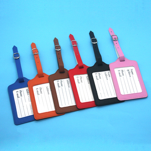 Étiquettes de bagages de voyage en cuir PU personnalisées de luxe avec logo, vierges, pour compagnies aériennes, en gros - Product Image 5