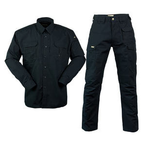 Uniforme Táctico <span class=keywords><strong>de</strong></span> Guardia <span class=keywords><strong>de</strong></span> <span class=keywords><strong>Seguridad</strong></span> Estadounidense, Chaqueta, Camisa y Pantalón Personalizados, Azul Oscuro/Negro, Poliéster/Algodón, <span class=keywords><strong>para</strong></span> Uso en Exteriores/Entrenamiento - Product Image 1