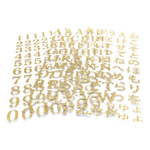 Chết Cắt Vàng Long Lanh Bling Nhật Bản ABC Bảng Chữ Cái Số Dán Cho Máy Tính Xách Tay Kế Hoạch Trang Trí - Product Image 3