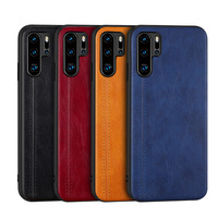 Fine Thành Cổ Điển Phong Cách Doanh Nhân Pu Da Điện Thoại Trở Lại Bìa Đối Với Huawei P10 P20 P30 P40 Chống Sốc