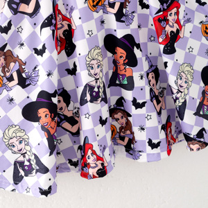 Robe tourbillon pour bébés et petites filles, à manches courtes, respirante, écologique, imprimé personnage de dessin animé <span class=keywords><strong>princesse</strong></span>, pour l'automne et Halloween, couleur lait - Product Image 2