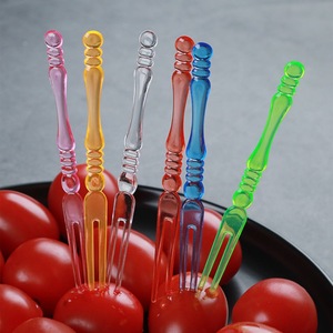 Trái Cây Ngã Ba Đảng Nhựa Trái Cây Ngã Ba Chất Lượng Cao Cấp Thực Phẩm PS Dao Kéo Đầy Màu Sắc Mini Nhựa Ngã Ba Dùng Một Lần Món Tráng Miệng - Product Image 3