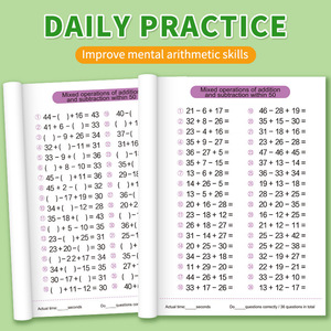 Cahier d'exercices de mathématiques mentales pour la 1ère année du primaire : Addition, soustraction, 100 encadrements, apprentissage des nombres, chants et exercices sur papier - Product Image 4