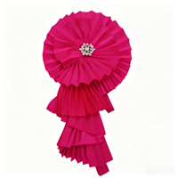 Applique de rose plissée 3D, patchs floraux en tissu faits à la main, décorations florales pour vêtements DIY, adaptées aux robes de haute couture